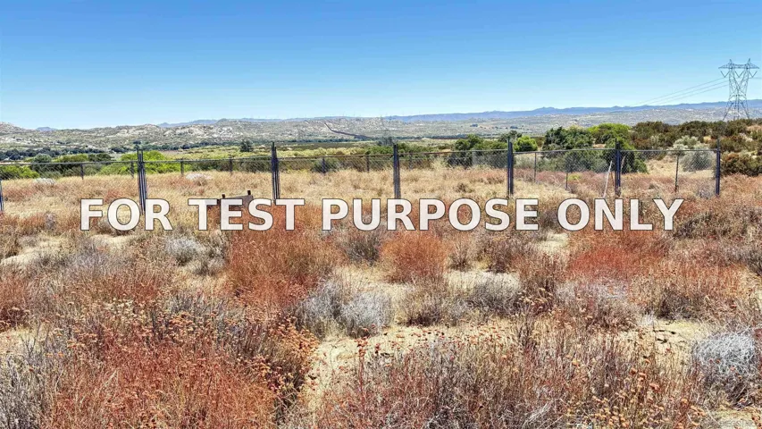 Demo/Test Data 805 Tierra Del Sol Rd. Unit 2, Boulevard, Ca 91905