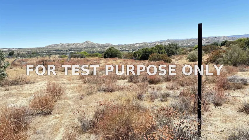 Demo/Test Data 805 Tierra Del Sol Rd. Unit 2, Boulevard, Ca 91905