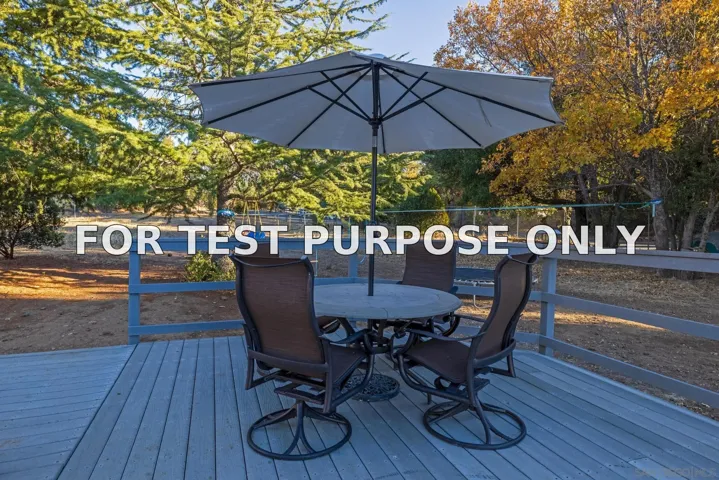 Demo/Test Data 2779 Lakeview Dr, Julian, Ca 92036