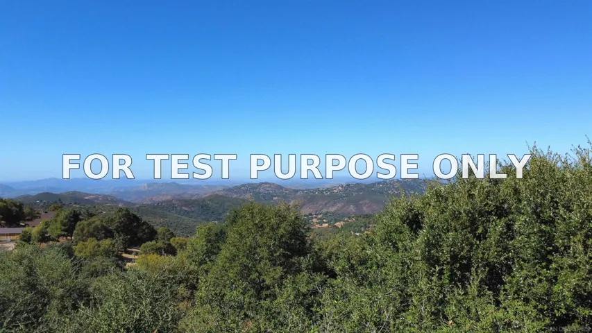 Demo/Test Data 7928 High Hill Rd Unit 1, Julian, Ca 92036