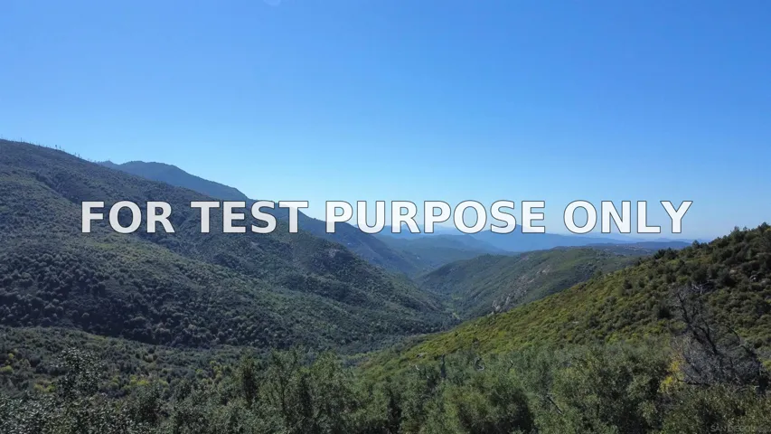 Demo/Test Data 7928 High Hill Rd Unit 1, Julian, Ca 92036