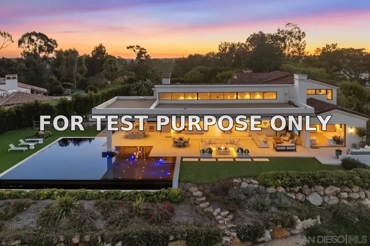Demo/Test Data 5516 La Crescenta, Rancho Santa Fe, Ca 92067