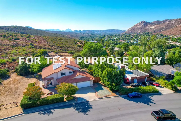Demo/Test Data 15530 Thornbush Road, Ramona, Ca 92065