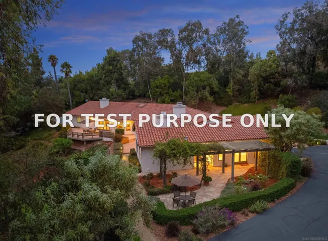 Demo/Test Data 5305 La Granada, Rancho Santa Fe, Ca 92067