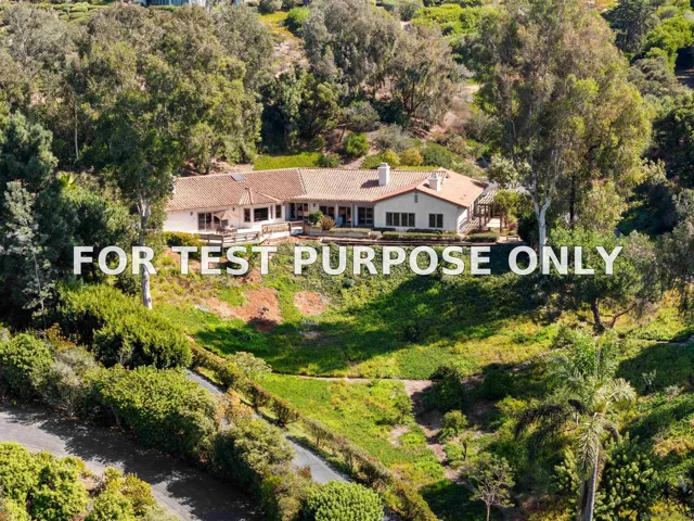 Demo/Test Data 5305 La Granada, Rancho Santa Fe, Ca 92067
