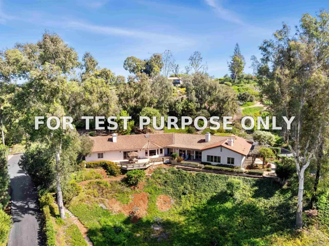 Demo/Test Data 5305 La Granada, Rancho Santa Fe, Ca 92067