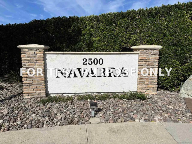 Demo/Test Data 2502 Navarra Dr Unit 226, Carlsbad, Ca 92009