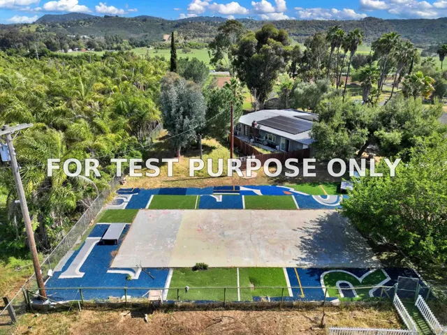 Demo/Test Data 30100 Valley Center Rd., Valley Center, Ca 92082