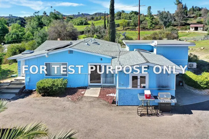 Demo/Test Data 28560 Lilac Rd, Valley Center, Ca 92082