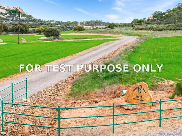 Demo/Test Data 21916 Japatul Lane, Alpine, Ca 91901