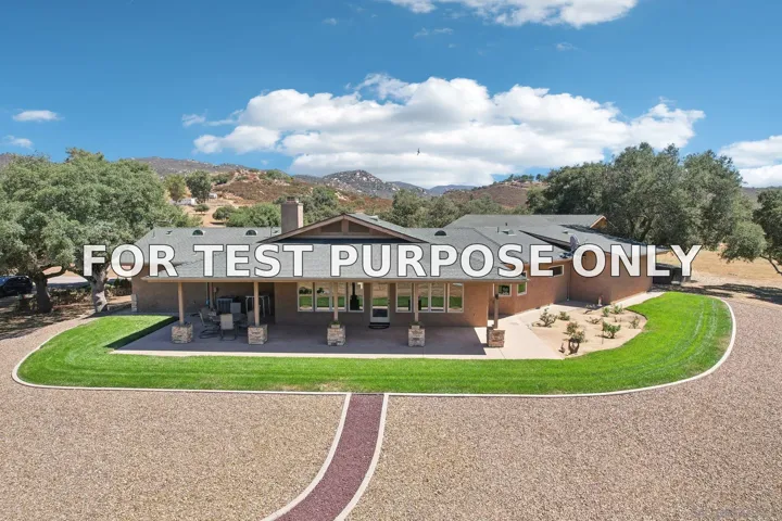 Demo/Test Data 21916 Japatul Lane, Alpine, Ca 91901