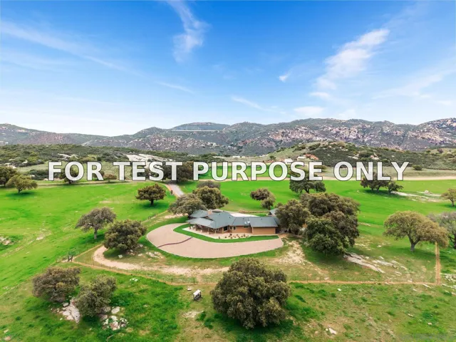 Demo/Test Data 21916 Japatul Lane, Alpine, Ca 91901