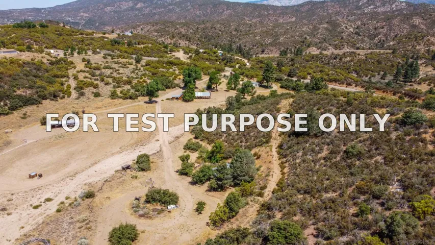 Demo/Test Data 60815 Burnt Valley Rd, Anza, Ca 92539