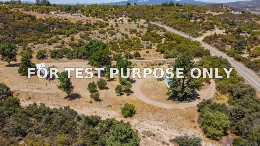 Demo/Test Data 60815 Burnt Valley Rd, Anza, Ca 92539