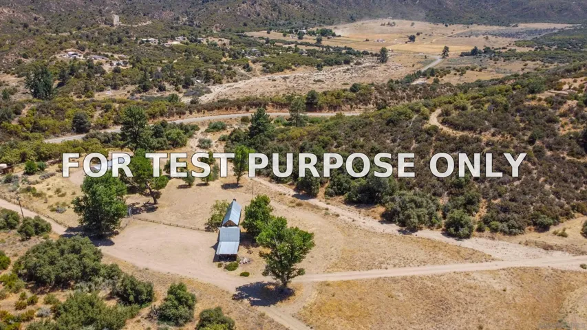 Demo/Test Data 60815 Burnt Valley Rd, Anza, Ca 92539