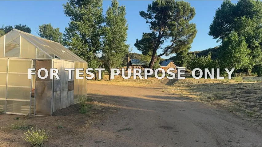 Demo/Test Data 60815 Burnt Valley Rd, Anza, Ca 92539