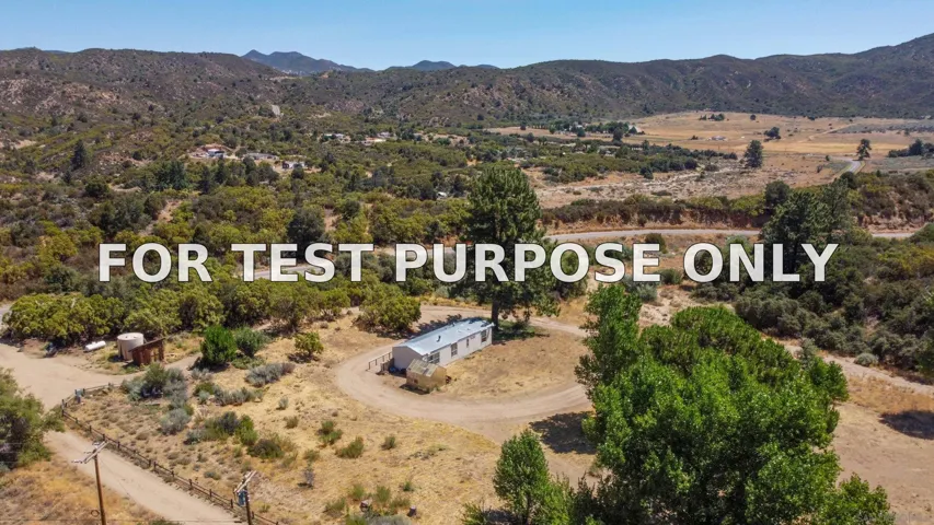 Demo/Test Data 60815 Burnt Valley Rd, Anza, Ca 92539