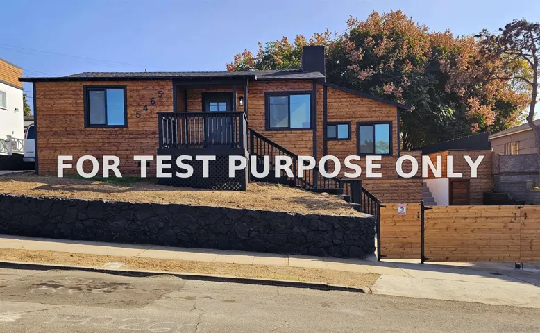 Demo/Test Data 5465 Encina Dr, San Diego, Ca 92114