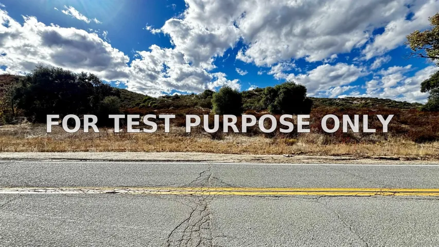 Demo/Test Data 30975 Highway 94 Unit 1, Campo, Ca 91906