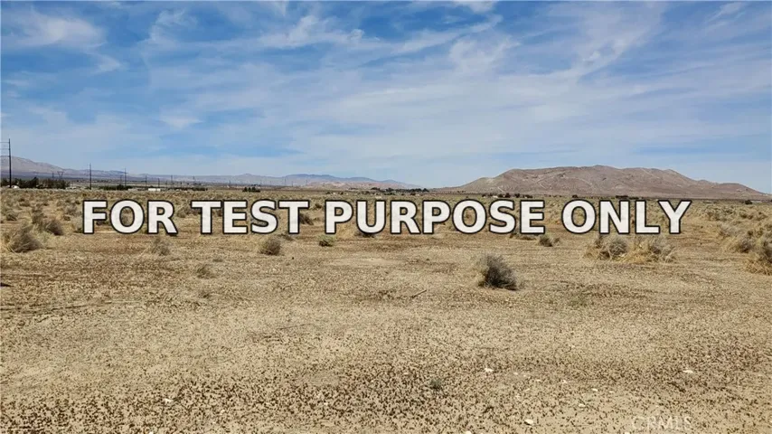 Demo/Test Data 0 Dinkey Ave, Rosamond, Ca 93560