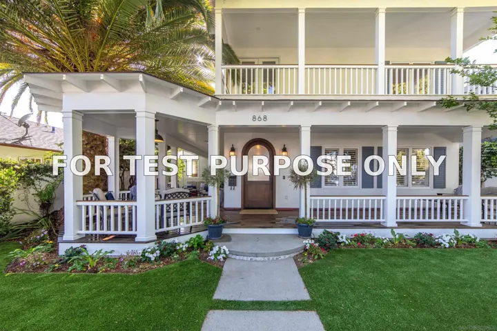 Demo/Test Data 868 J, Coronado, Ca 92118