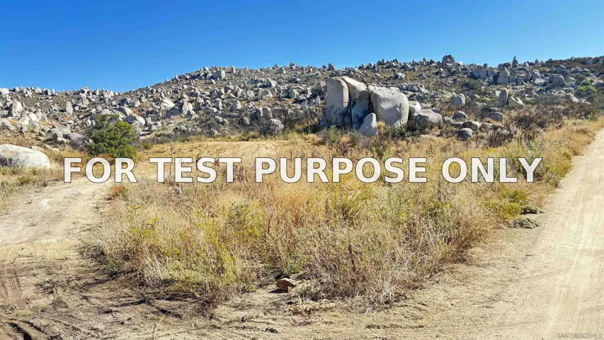 Demo/Test Data 00 Yerba Santa Rd Unit 0, Potrero, Ca 91963