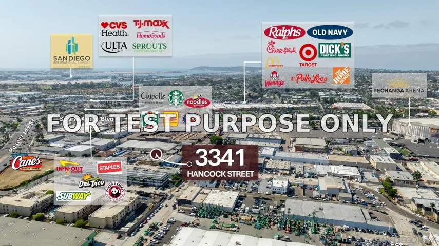 Demo/Test Data 3341 Hancock Street, San Diego, Ca 92110