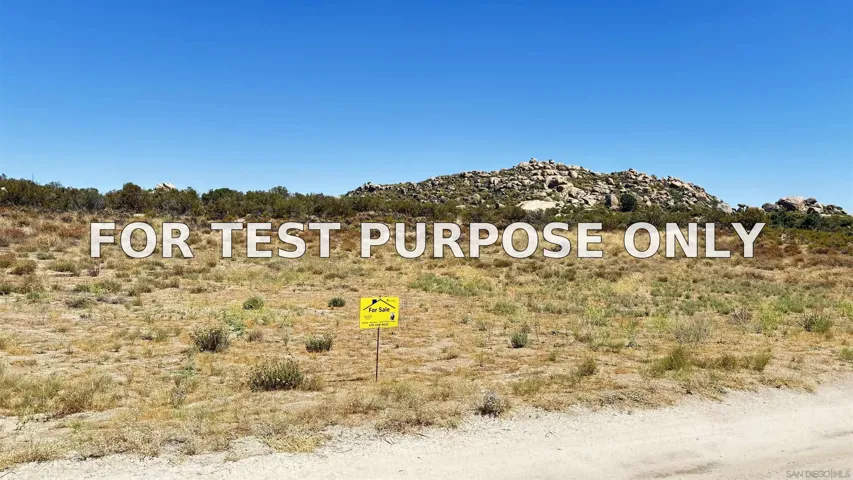 Demo/Test Data 01 Jewel Valley Rd. Unit 1, Boulevard, Ca 91905