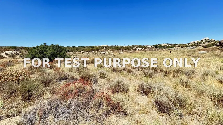 Demo/Test Data 01 Jewel Valley Rd. Unit 1, Boulevard, Ca 91905