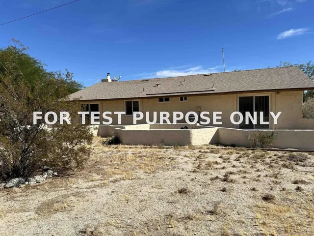 Demo/Test Data 2960 Frying Pan Rd, Borrego Springs, Ca 92004