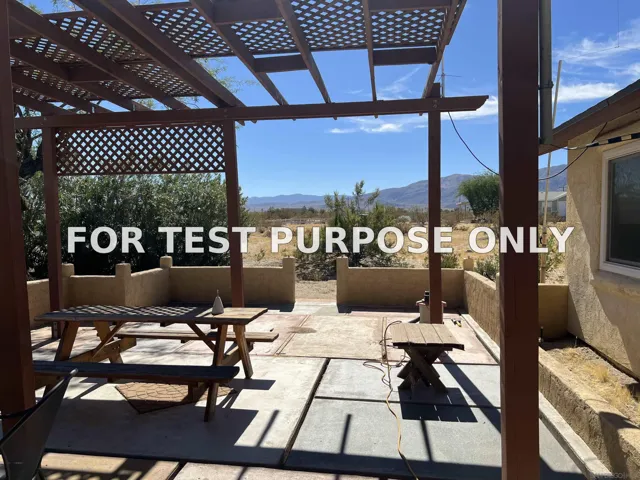 Demo/Test Data 2960 Frying Pan Rd, Borrego Springs, Ca 92004