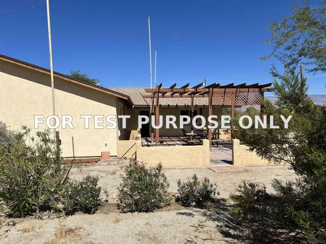 Demo/Test Data 2960 Frying Pan Rd, Borrego Springs, Ca 92004