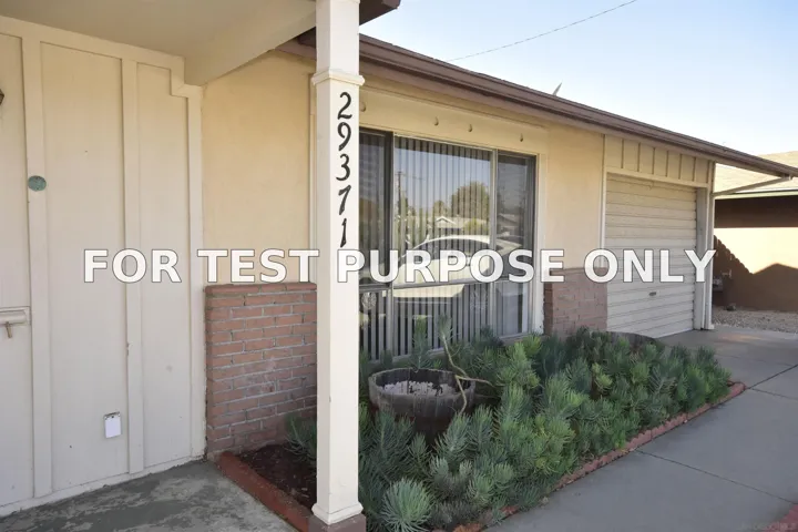 Demo/Test Data 29371 Pebble Beach, Menifee, Ca 92586