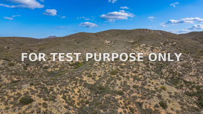 Demo/Test Data 35101 Highway 79, Warner Springs, Ca 92086
