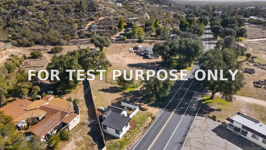 Demo/Test Data 35101 Highway 79, Warner Springs, Ca 92086