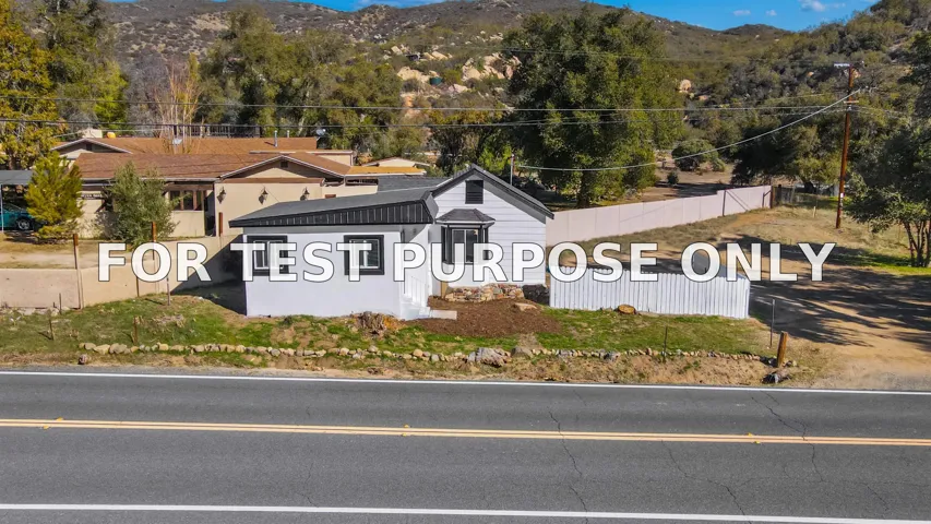 Demo/Test Data 35101 Highway 79, Warner Springs, Ca 92086