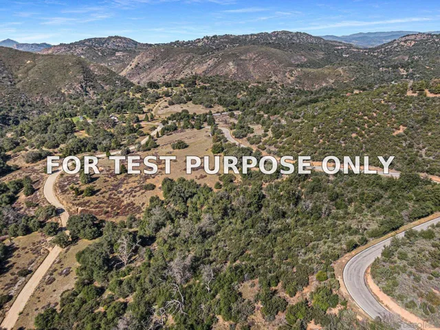 Demo/Test Data 15.49 Ac Engineers Road Unit 290-141-40-00, Julian, Ca 92036