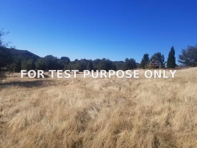 Demo/Test Data 15.49 Ac Engineers Road Unit 290-141-40-00, Julian, Ca 92036