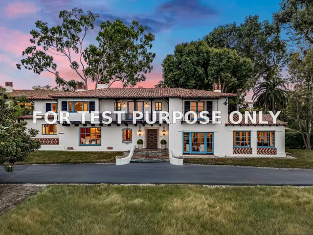 Demo/Test Data 1205 Muirlands Dr, La Jolla, Ca 92037