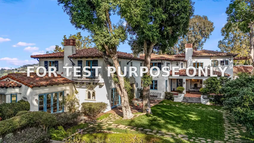 Demo/Test Data 1205 Muirlands Dr, La Jolla, Ca 92037