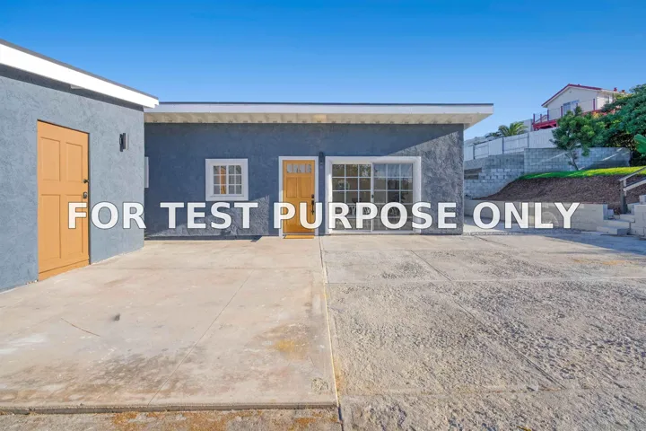 Demo/Test Data 124 Jamul Ave, Chula Vista, Ca 91911