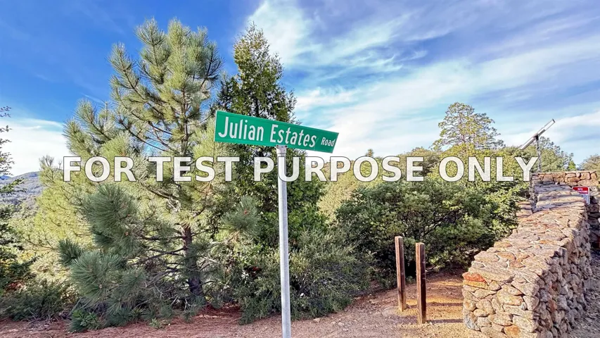 Demo/Test Data 0 Incense Cedar Rd. Unit 1, Julian, Ca 92036