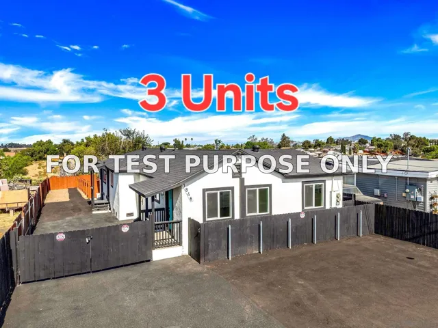Demo/Test Data 1846 Klauber Avenue, San Diego, Ca 92114