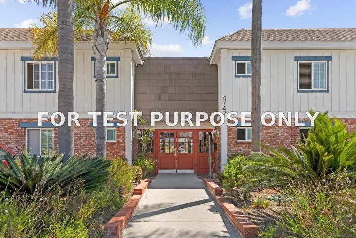 Demo/Test Data 4747 Hamilton St Unit Unit 25, San Diego, Ca 92116