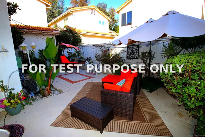 Demo/Test Data 11681 Compass Point Drive North Unit 7, San Diego, Ca 92126