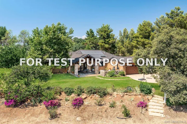 Demo/Test Data 25041 Oakana Rd, Ramona, Ca 92065