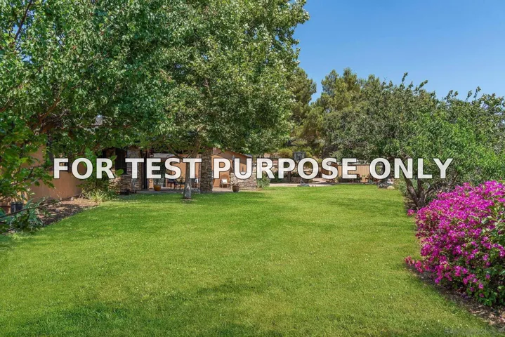 Demo/Test Data 25041 Oakana Rd, Ramona, Ca 92065
