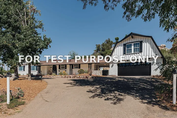 Demo/Test Data 1704 Balanced Rock Ln, El Cajon, Ca 92019