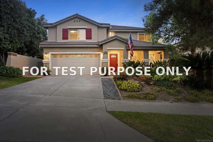 Demo/Test Data 2553 Oak Springs Dr, Chula Vista, Ca 91915