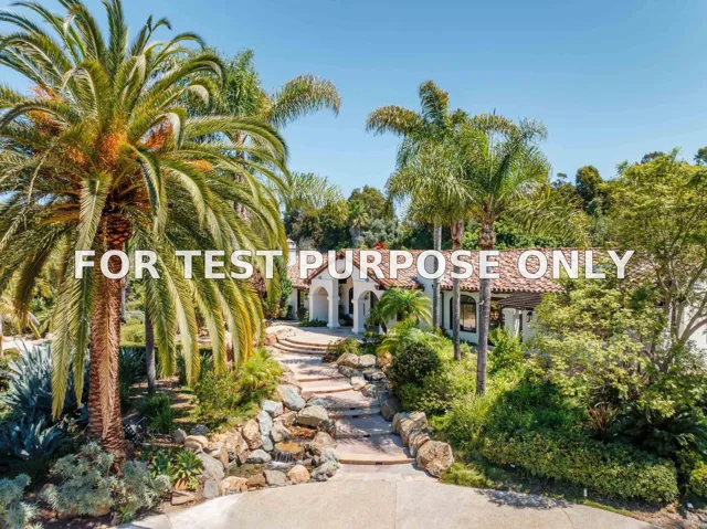 Demo/Test Data 4763 El Mirlo, Rancho Santa Fe, Ca 92067
